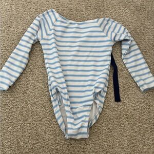 Minnow Blue and White Striped Kids Swim